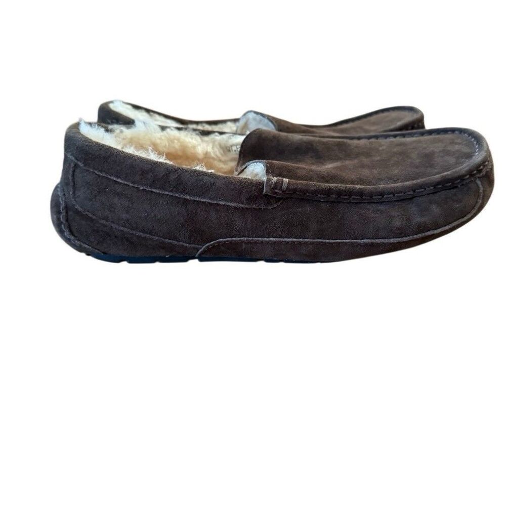 UGG Ascot Suede Shearling Lined Moccasin Shoe US 10 / EU 43 / UK 9 Brown